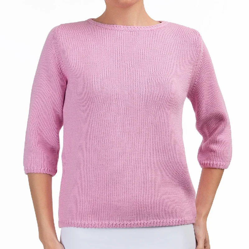 3/4 Sleeve Pullover in Bubble Gum