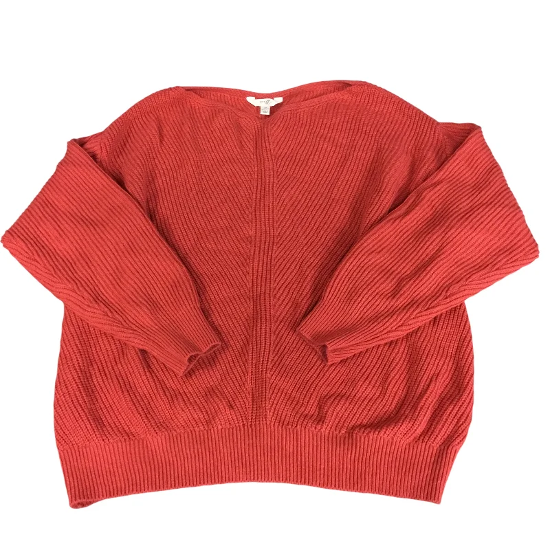 Sweater By Terra & Sky In Red, Size: 1x