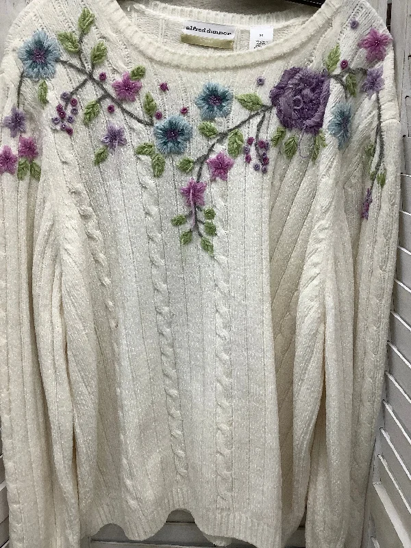 Sweater By Alfred Dunner In Floral, Size: 2x