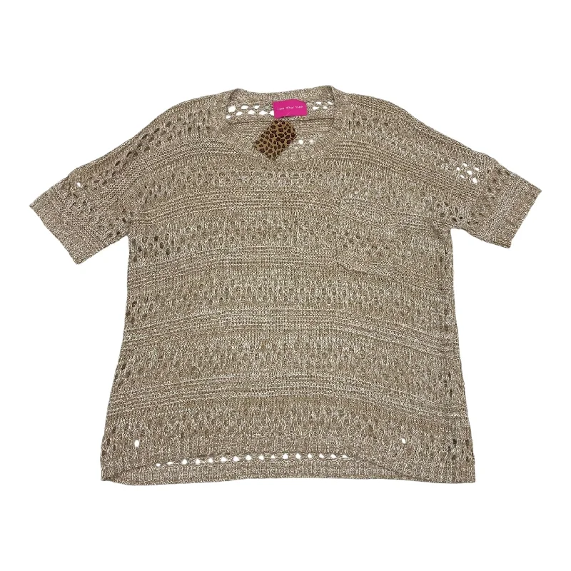 Sweater Ss By Clothes Mentor In Tan, Size:M