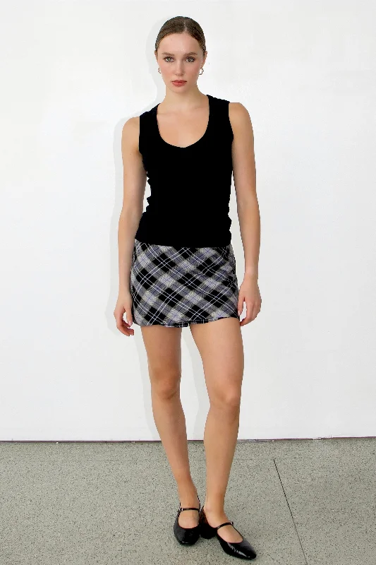 SCG MADE | Elena plaid mini skorts