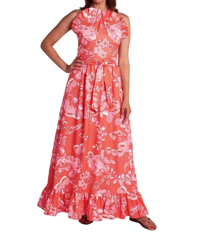 Dove Maxi Dress In Cordelia Coral