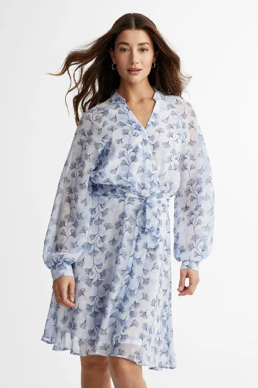 Robe cache-cœur en chiffon - Femme