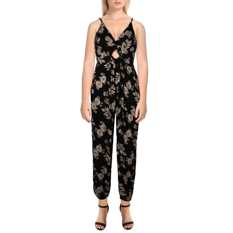 Angie Womens Printed Sleeveless Jumpsuit