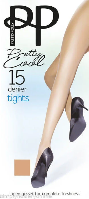 Pretty Polly Pretty Cool Open Gusset Crotchless Tights 15 Denier