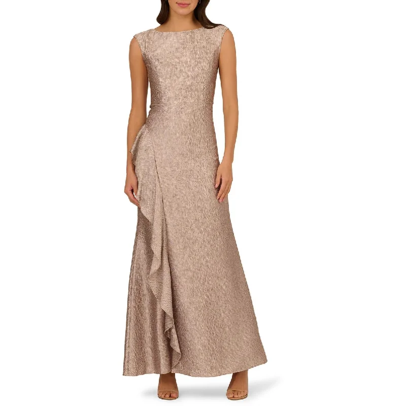 Womens Shmmer Jacquard Evening Dress