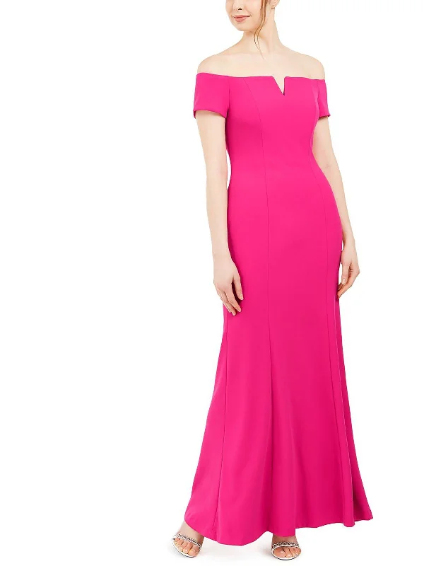 Womens Off-The-Shoulder Formal Evening Dress