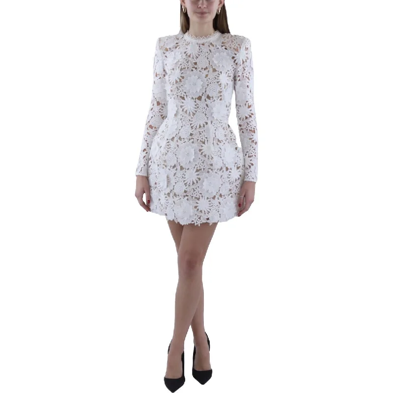 Womens Mini Embroidered Cocktail And Party Dress