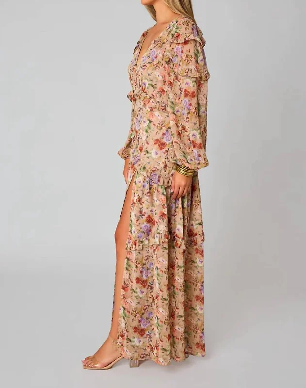 Pia Maxi Dress Cg4933 in Vintage Floral