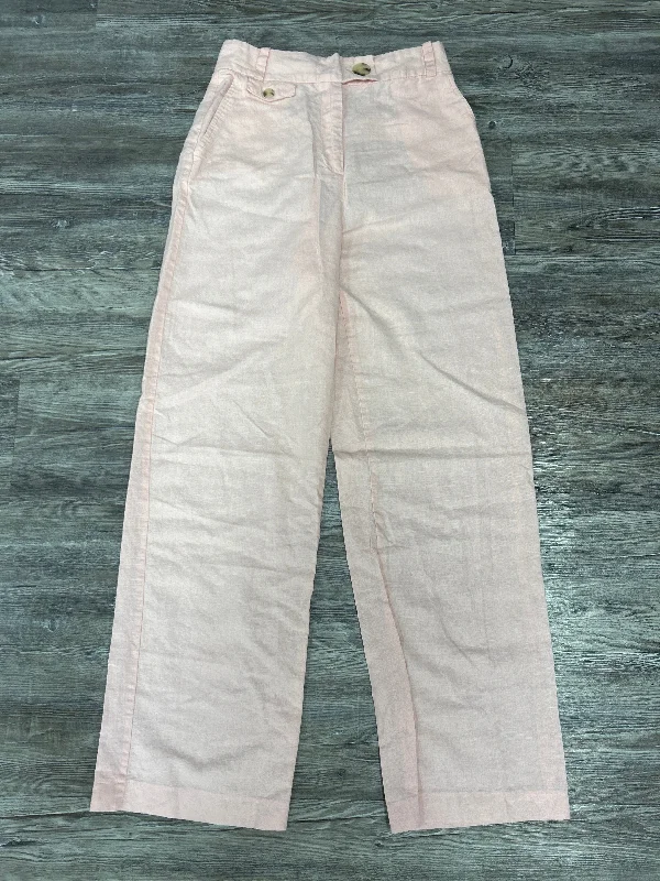 Pants Wide Leg By Zara In Pink, Size: Xs