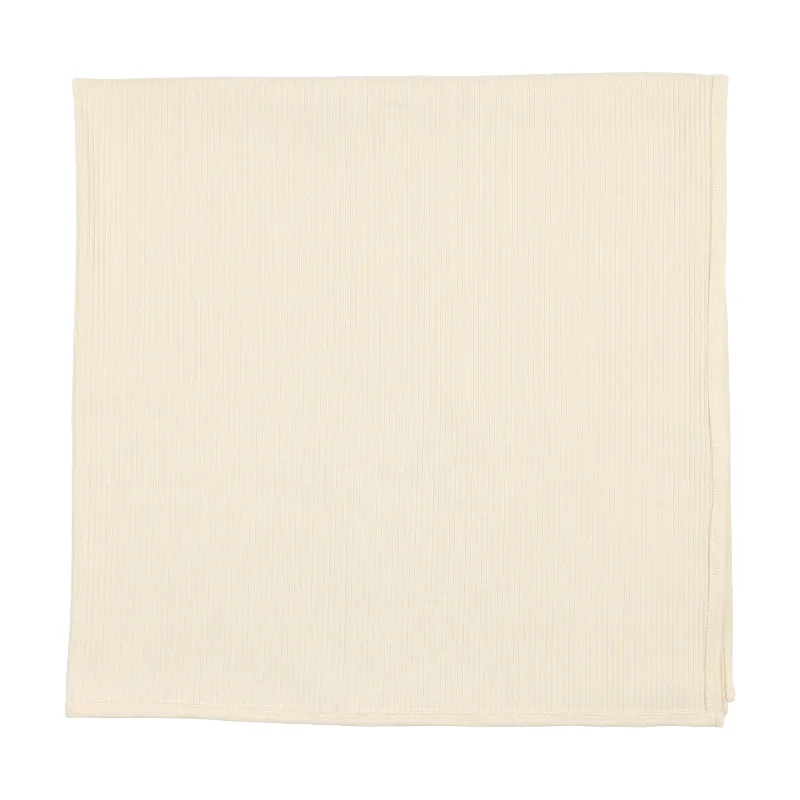 Lil Legs Ribbed Blanket - Cream