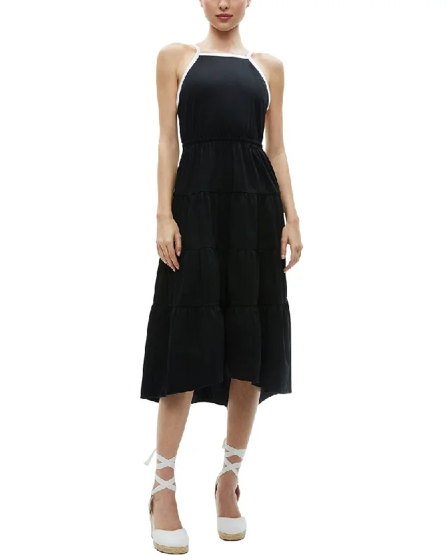 alice + olivia Hartley Gathered Midi Dress