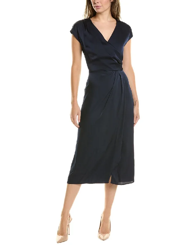 Nicole Miller Surplice Midi Dress