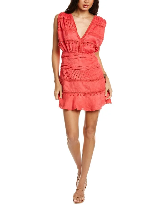 IRO Pavi Linen-Blend Mini Dress