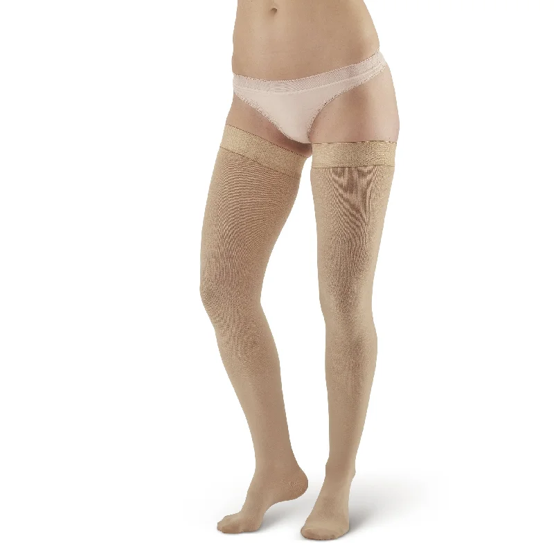 AW 292 Luxury Opaque Thigh Highs w/Dot Band 20-30 mmHg