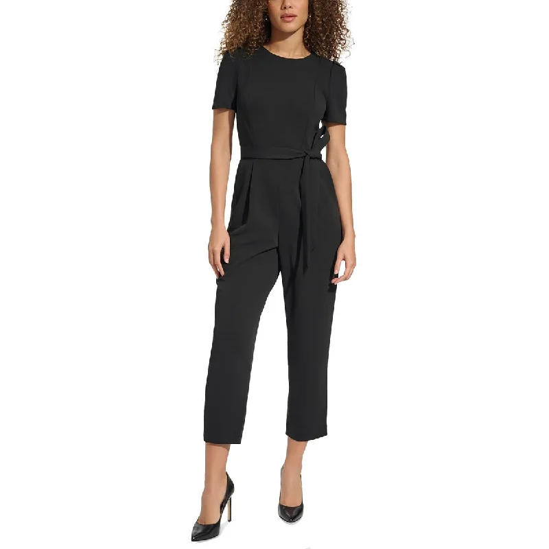 Calvin Klein Womens Tapered Leg Pocket Jumpsuit