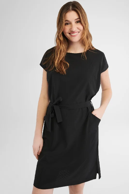 Robe manches courtes à ceinture BM - Femme