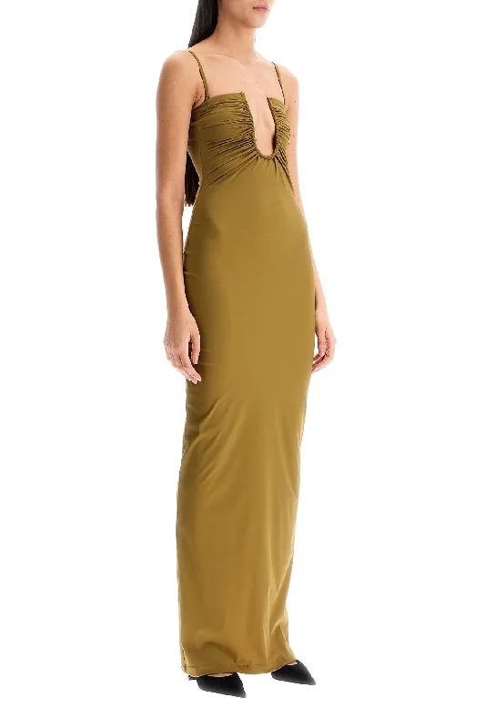 Christopher Esber Maxi Lycra Dress With U-Neckline