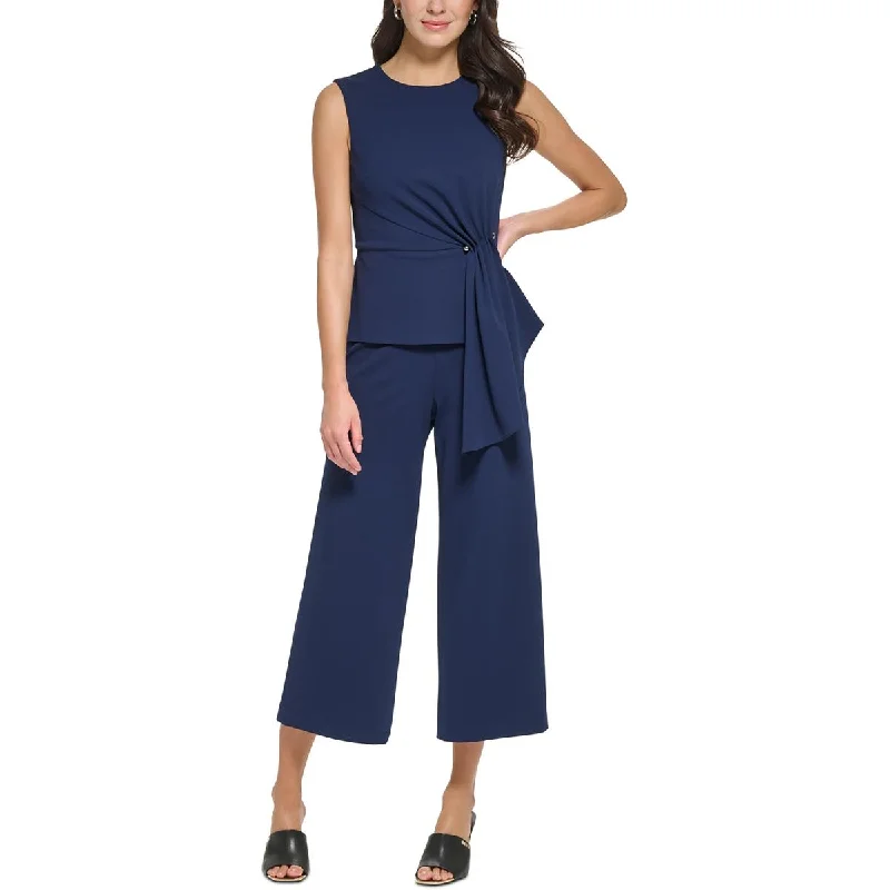 DKNY Womens Embellished Gathered Jumpsuit