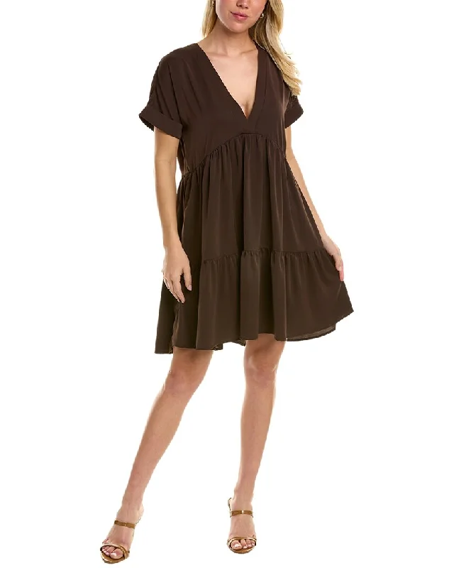 Area Stars V-Neck Tier Mini Dress