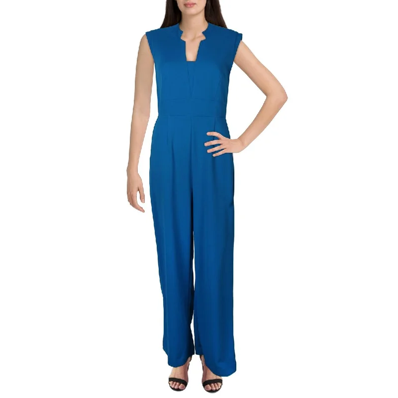 Tahari ASL Womens Knit Sleeveless Jumpsuit