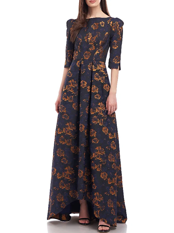 Womens Floral Long Maxi Dress