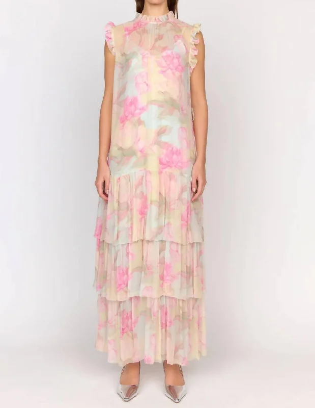 Christian Maxi Dress In Waterlily Pink