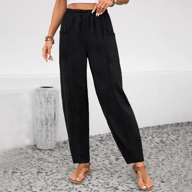 Casual Solid Color Trousers