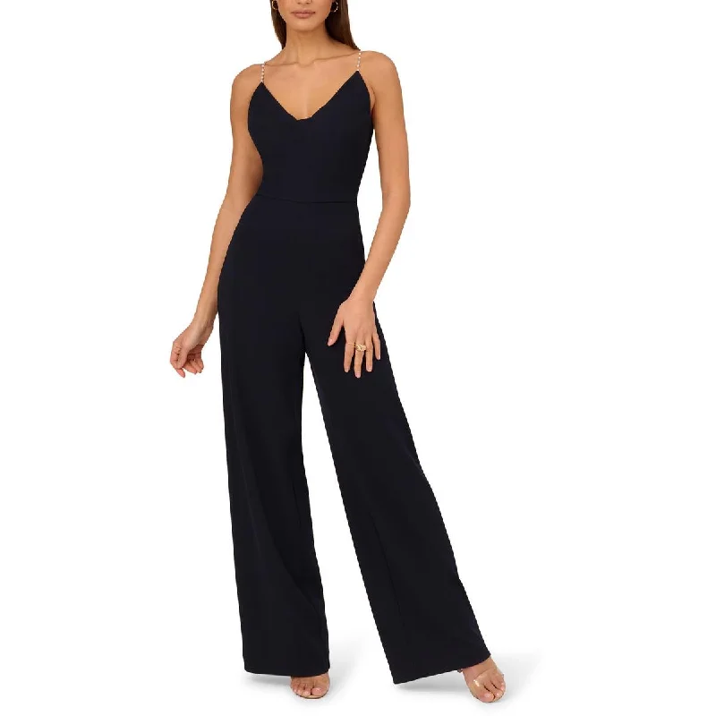 Adrianna Papell Womens Knit Crepe Jumpsuit