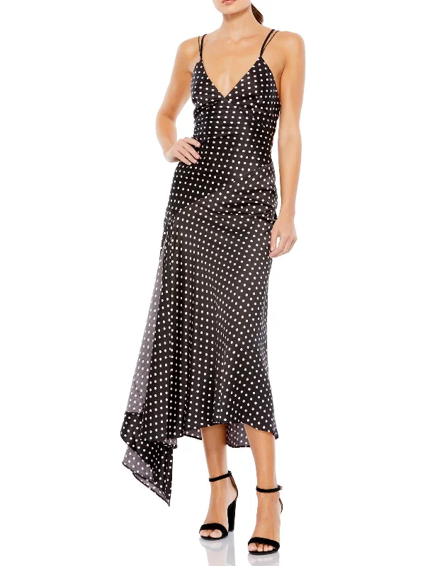 Womens Asymmetric Long Slip Dress