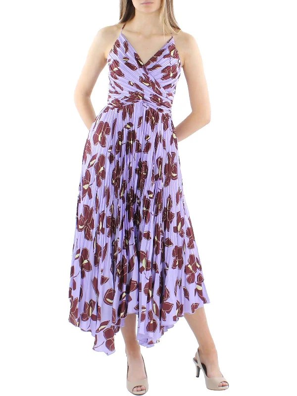 Portia Womens Floral Cut-Out Maxi Dress