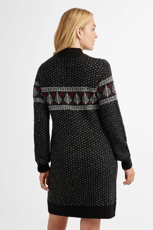 Robe col montant en tricot Fair Isle, Chalet - Femme