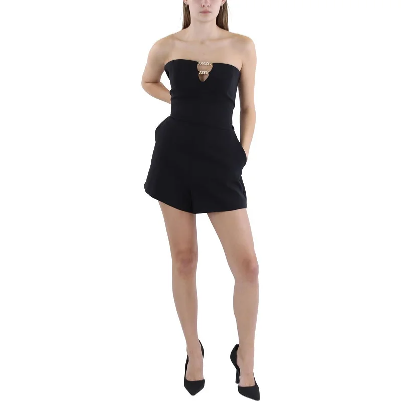 Generation Love Womens Embellished Strapless Romper