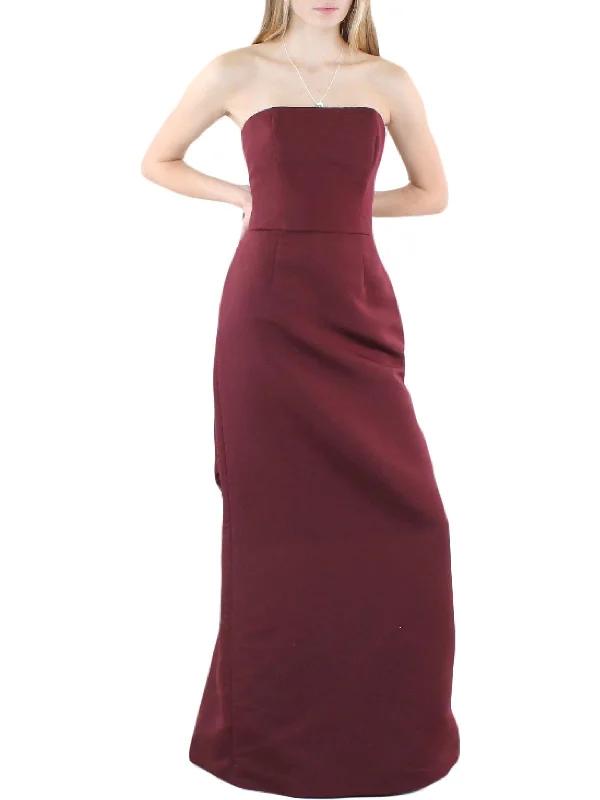 Womens Strapless Long Evening Dress