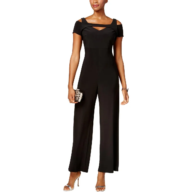 NW Nightway Womens Petites Jumpsuit Wide Leg