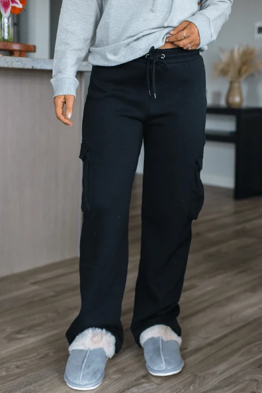 Black Fleece Cargo Pants