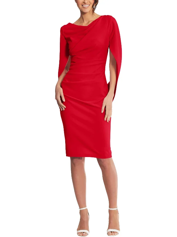 Womens Caped Party Sheath Dress