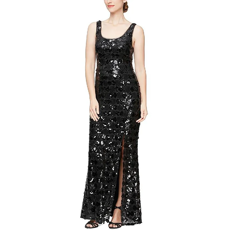 Womens Sequined Formal Evening Dress