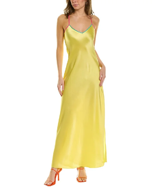 Dannijo Silk Maxi Slip Dress