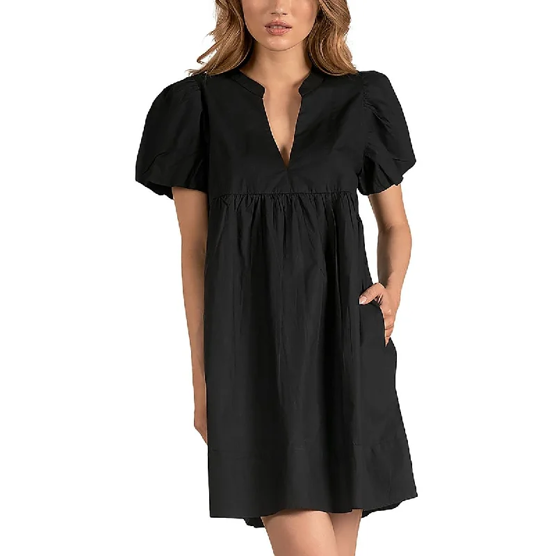 Womens V-Neck Casual Mini Dress