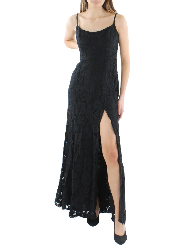 Lucienne Womens Lace Maxi Evening Dress