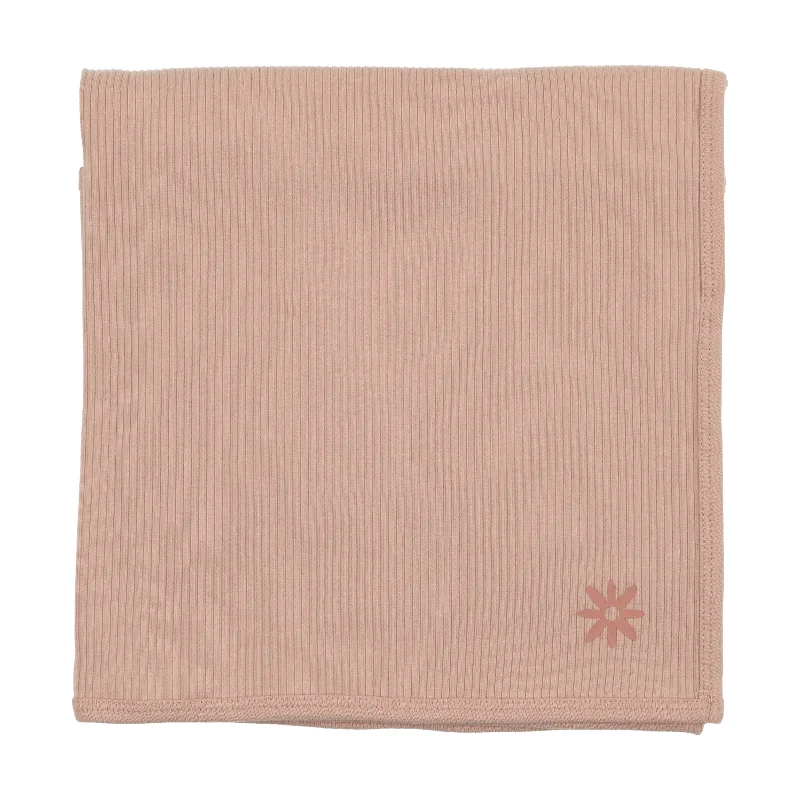 Lil Legs Ribbed Blanket - Pink Flower