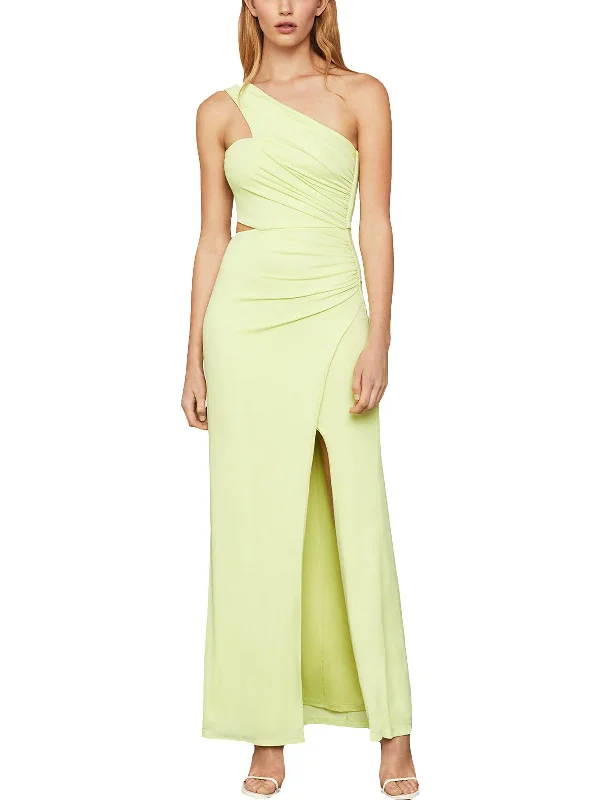 Womens One Shoulder Cut-Out Evening Dress