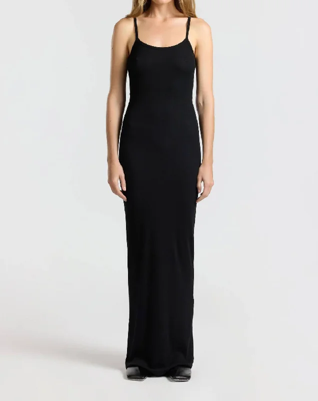 Verona Spaghetti Maxi Dress In Black