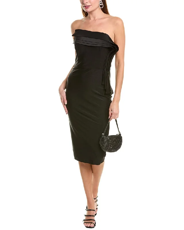 issue New York Strapless Midi Dress