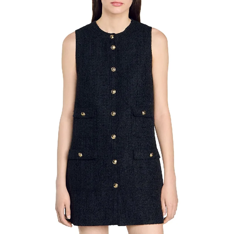 Womens Tweed Mini Mini Dress