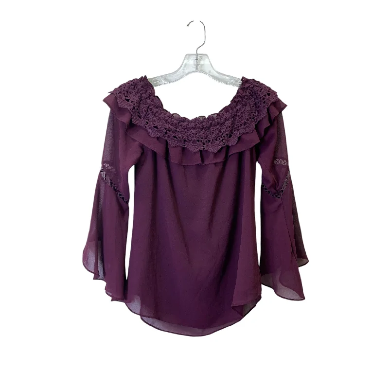 Top Ls Basic By White House Black Market In Purple, Size:Xs