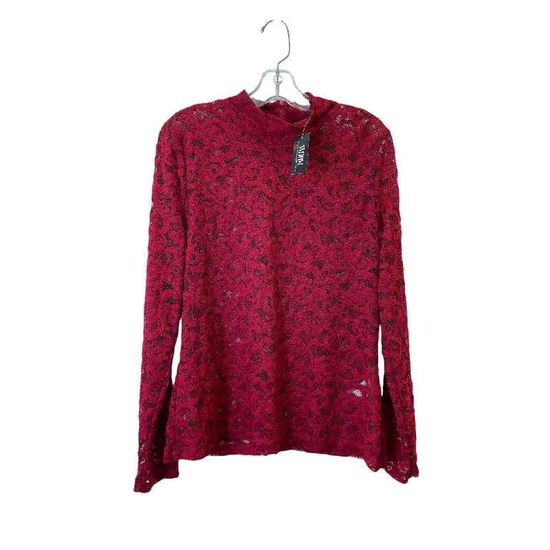 Top Ls Basic By White House Black Market In Red, Size:L