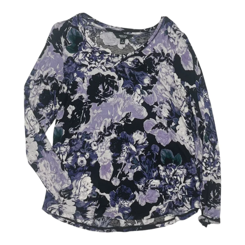 Top Ls By Simply Vera In Purple, Size:L