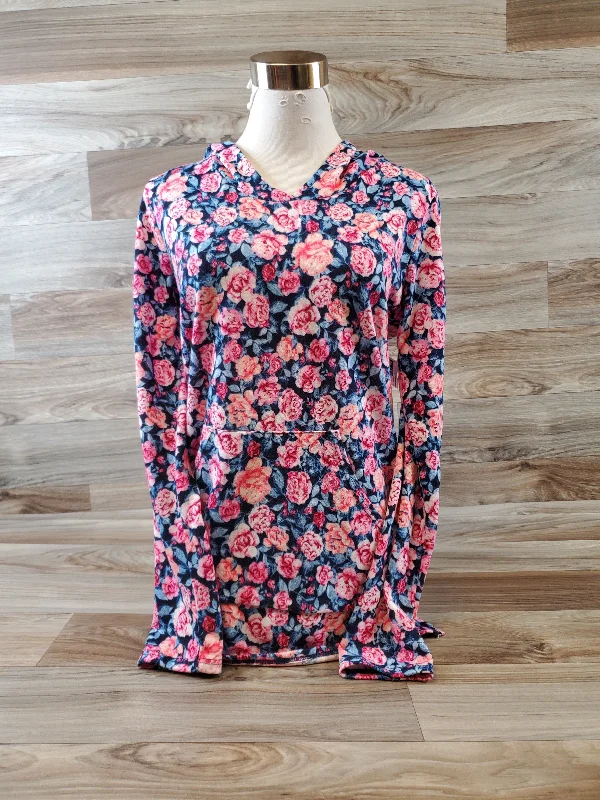 Top Long Sleeve Basic By Honey & Lace In Floral Print, Size: S